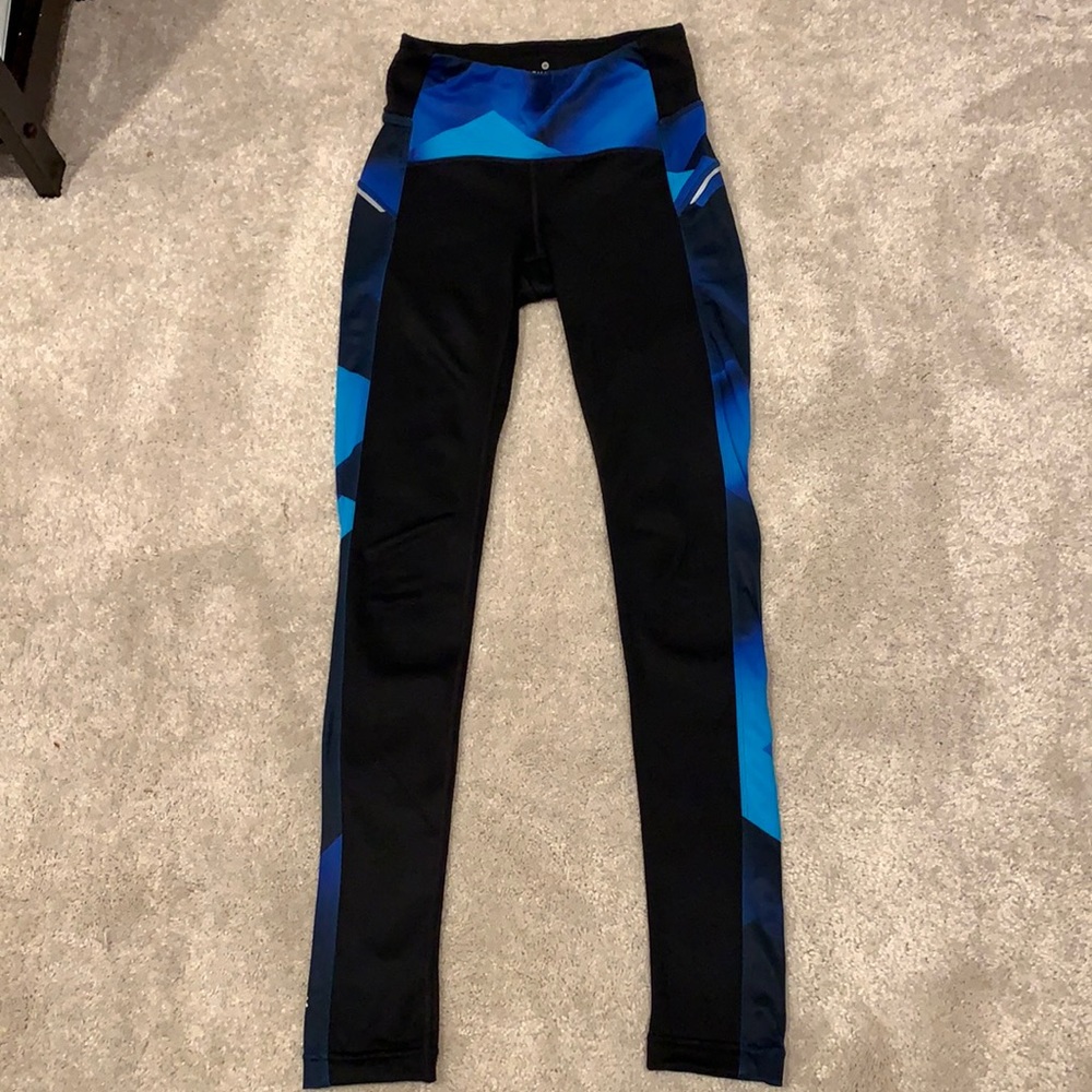 Athleta Fleece Lined Reflective Leggings